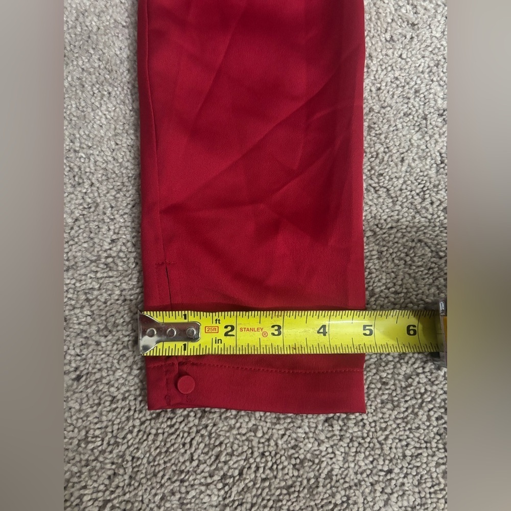 J Crew Long-Sleeve Peplum Top in Satin-Crepe Red Women's 2 - Picture 10 of 15